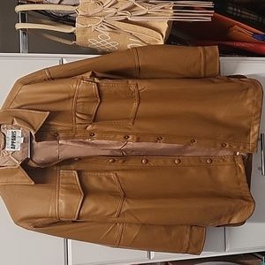 Apparis faux leather shacket